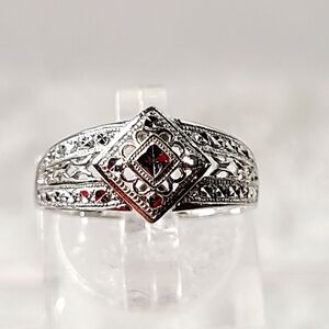 White Gold Diamond cut  Band Ring